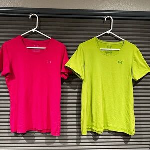 Two Under Armour Tops - Size L and XL